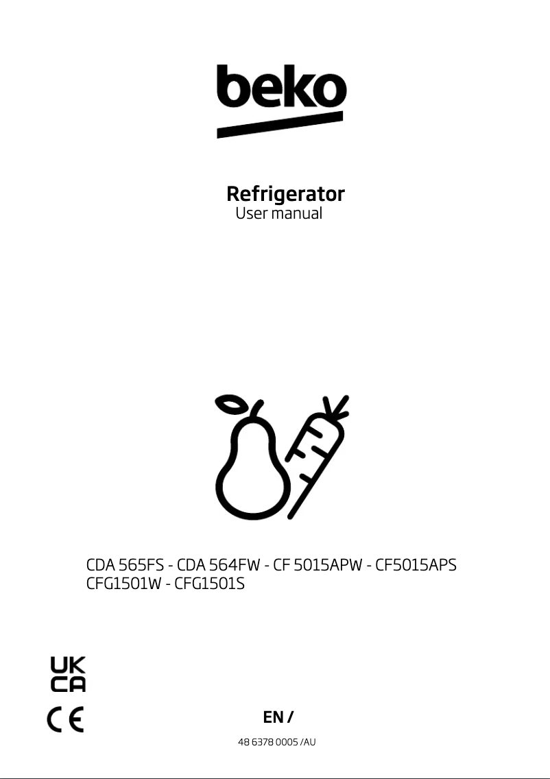 Image de la première page du manuel de l'appareil CFG1501W