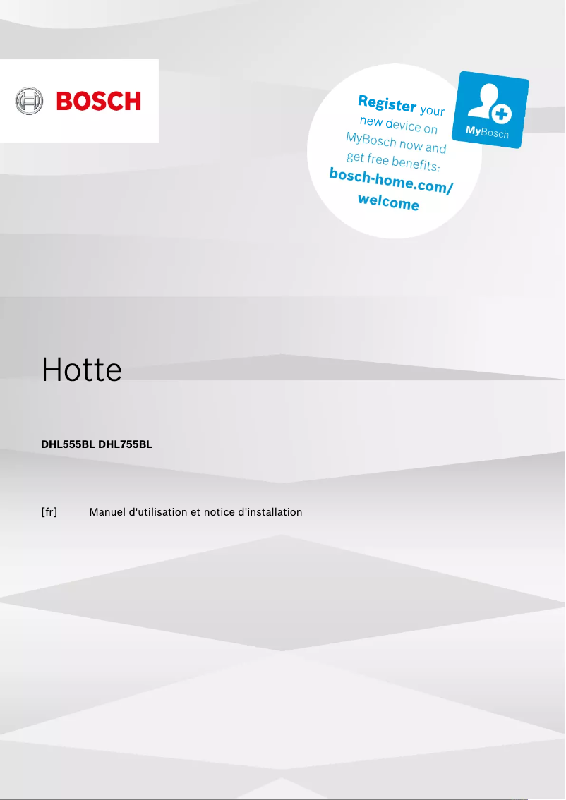 Page 1 de la notice Manuel utilisateur Bosch DHL555BL