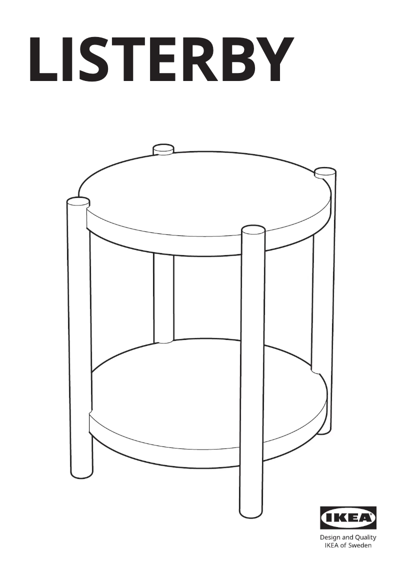 Page 1 de la notice Manuel utilisateur Ikea LISTERBY 905.468.45