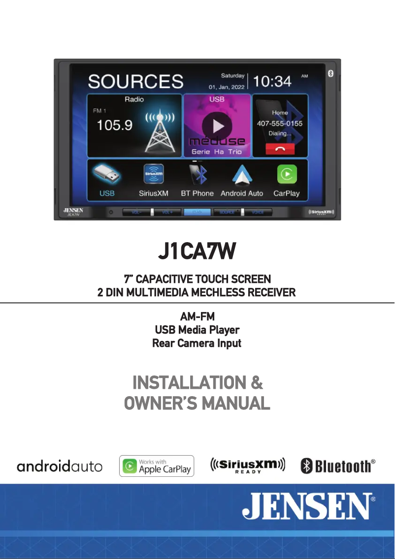 Page n°1 - Manuel utilisateur Jensen J1CA7W