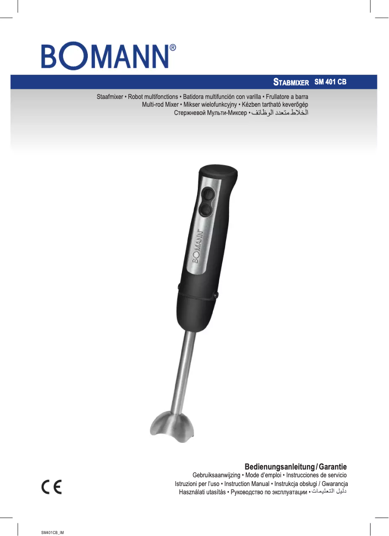 Page 1 de la notice Manuel utilisateur Bomann SM 401 CB