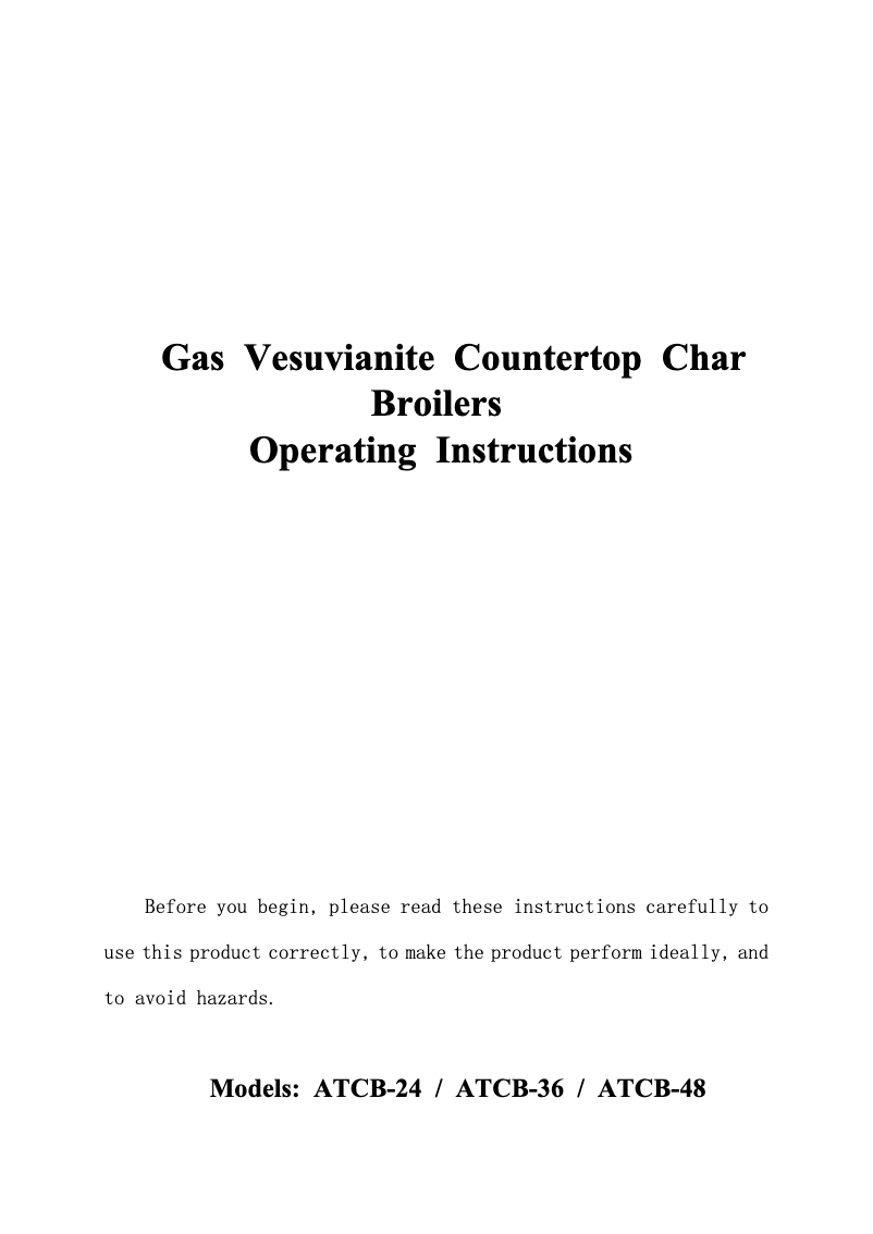 Page 1 de la notice Manuel utilisateur Atosa ATCB-36