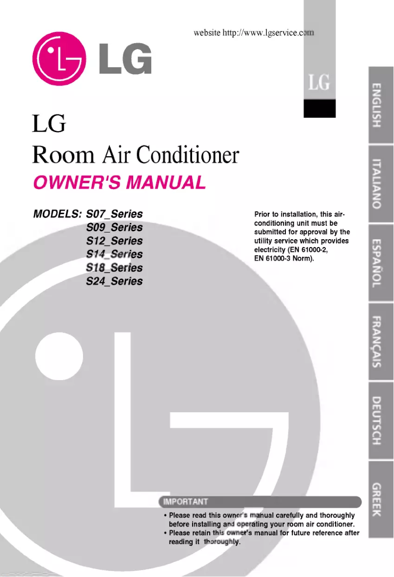 Page n°1 - Manuel utilisateur LG C24AHR