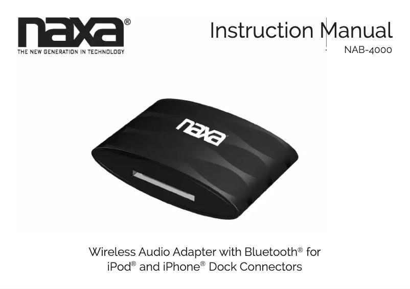 Image de la première page du manuel de l'appareil NAB-4000