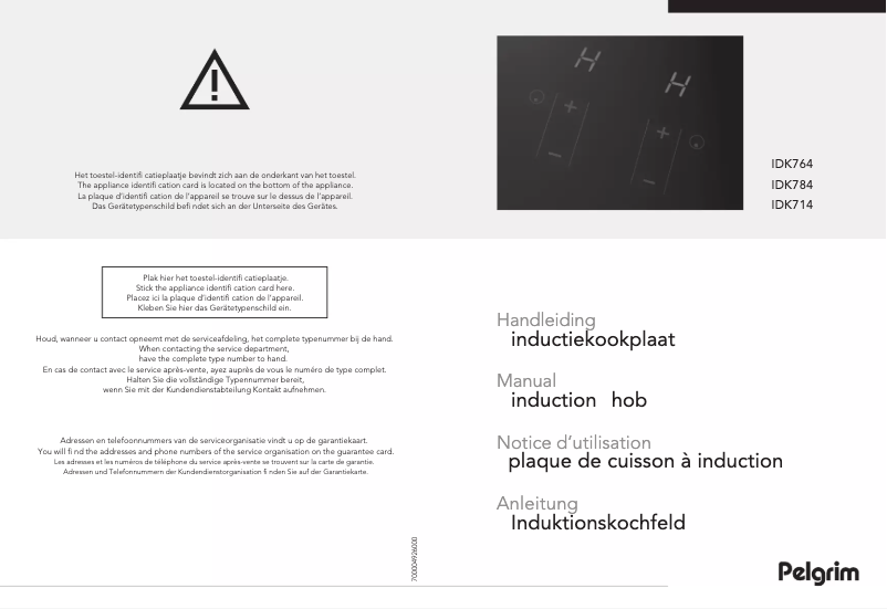 Image de la première page du manuel de l'appareil IDK764ONY