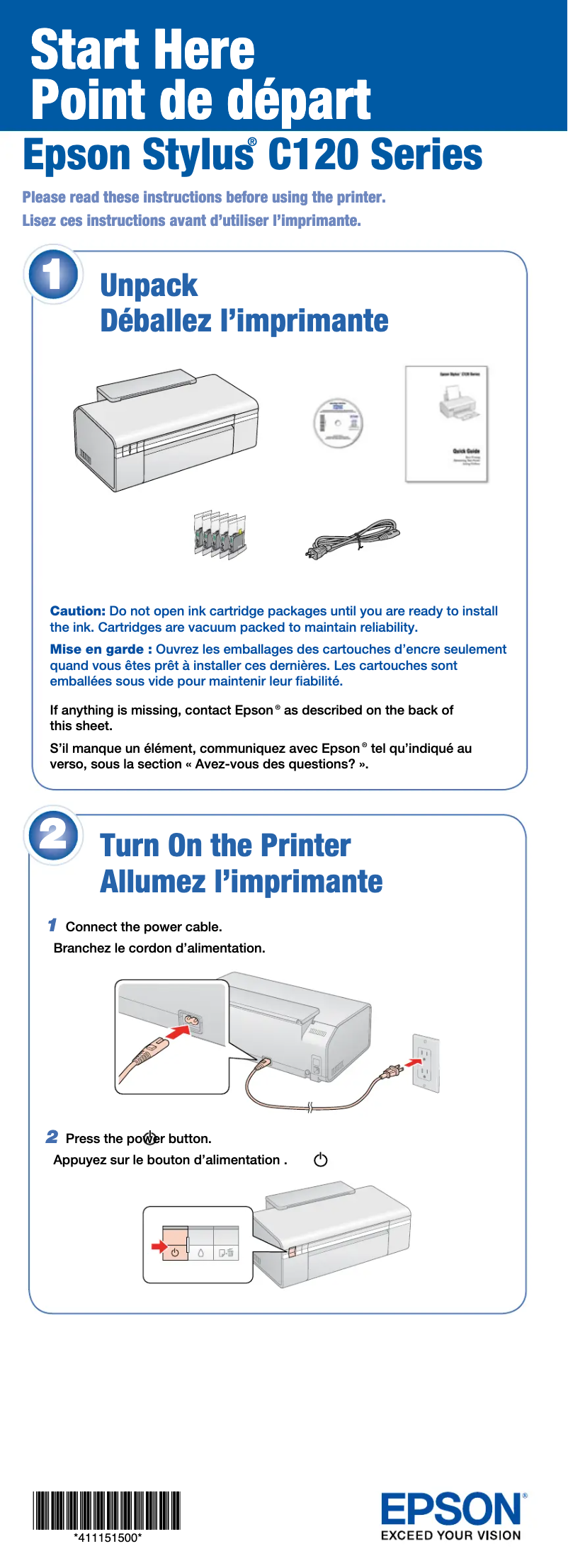 Image de la première page du manuel de l'appareil Stylus C120