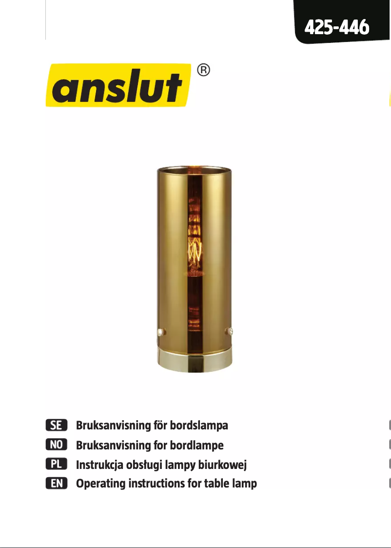 Page n°1 - Manuel utilisateur Anslut 425-446