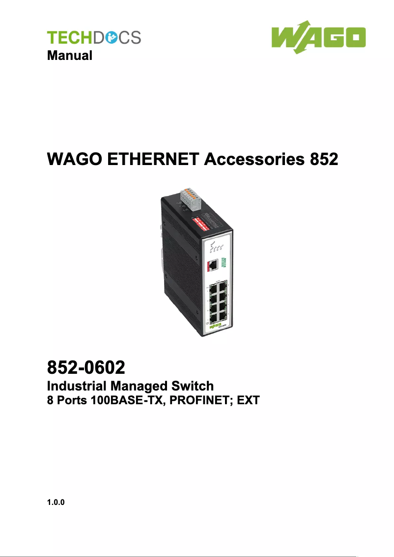 Page n°1 - Manuel utilisateur Wago 852-602