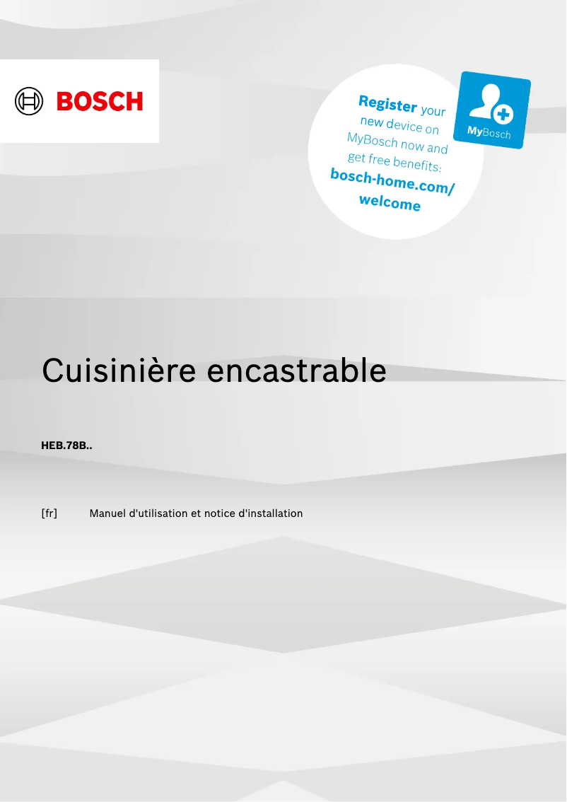 Page n°1 - Manuel utilisateur Bosch HEB578BB4