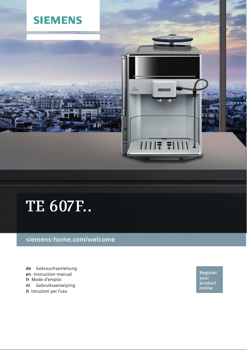 Image de la première page du manuel de l'appareil TE607F03DE