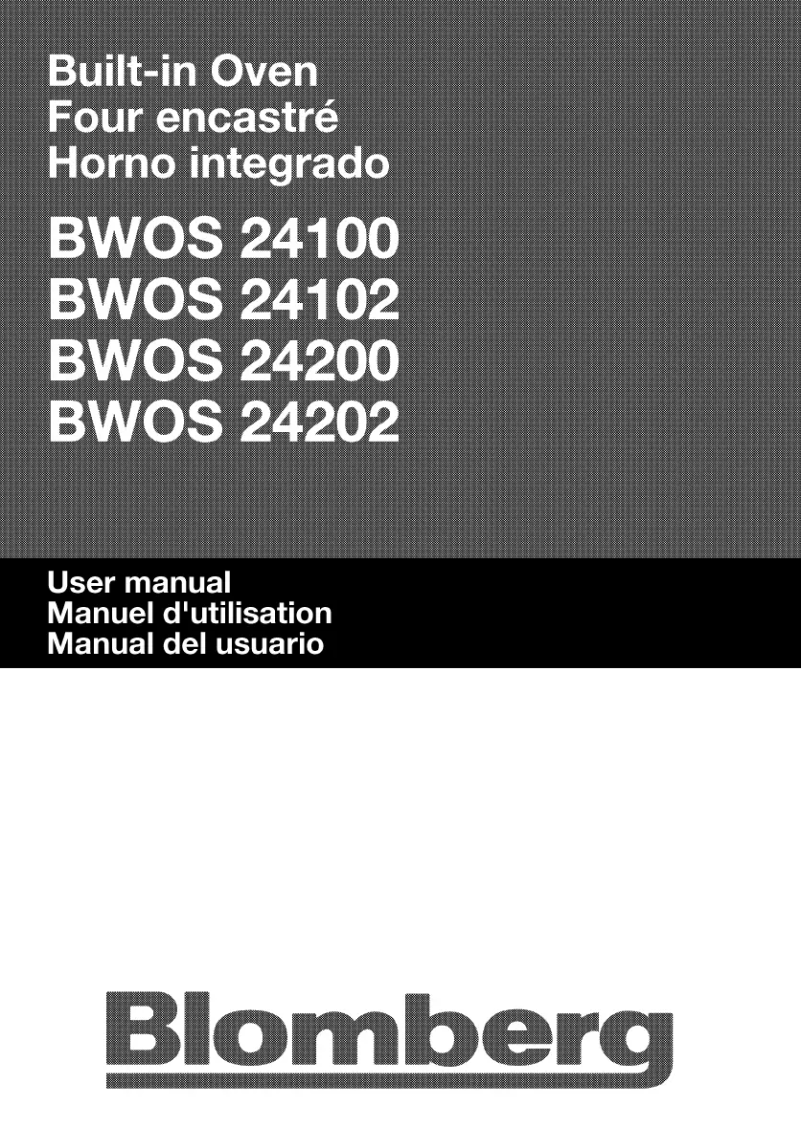 Page n°1 - Manuel utilisateur Blomberg BWOS 24102