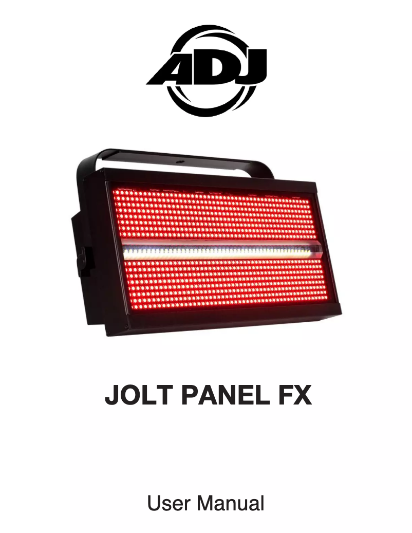 First page image of the manual for Jolt Panel FX