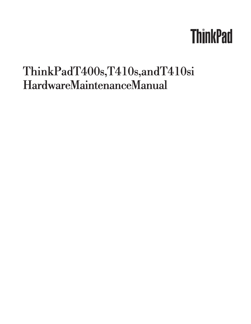 Página 1 del manual Manual de usuario Lenovo ThinkPad T400s