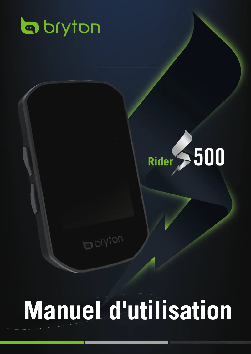 Page n°1 - Manuel utilisateur Bryton Rider S500