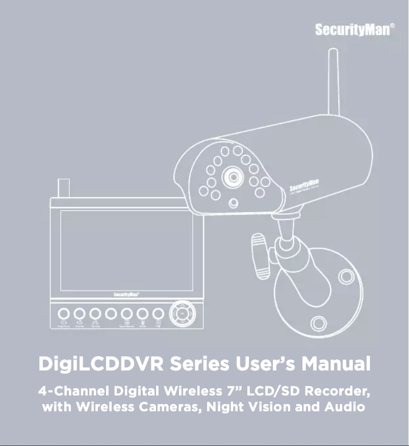 Page 1 de la notice Manuel utilisateur SecurityMan DIGILCDDVR4