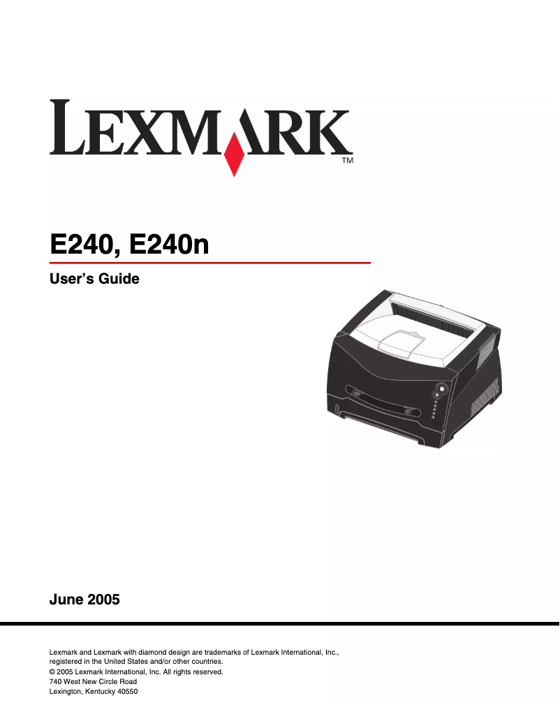 Página 1 del manual Manual de usuario Lexmark E240