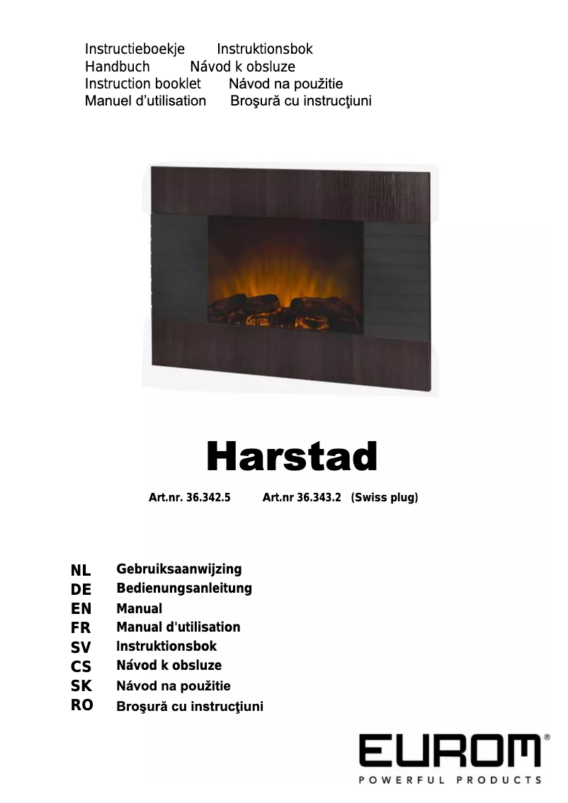 Page 1 de la notice Manuel utilisateur Eurom Harstad