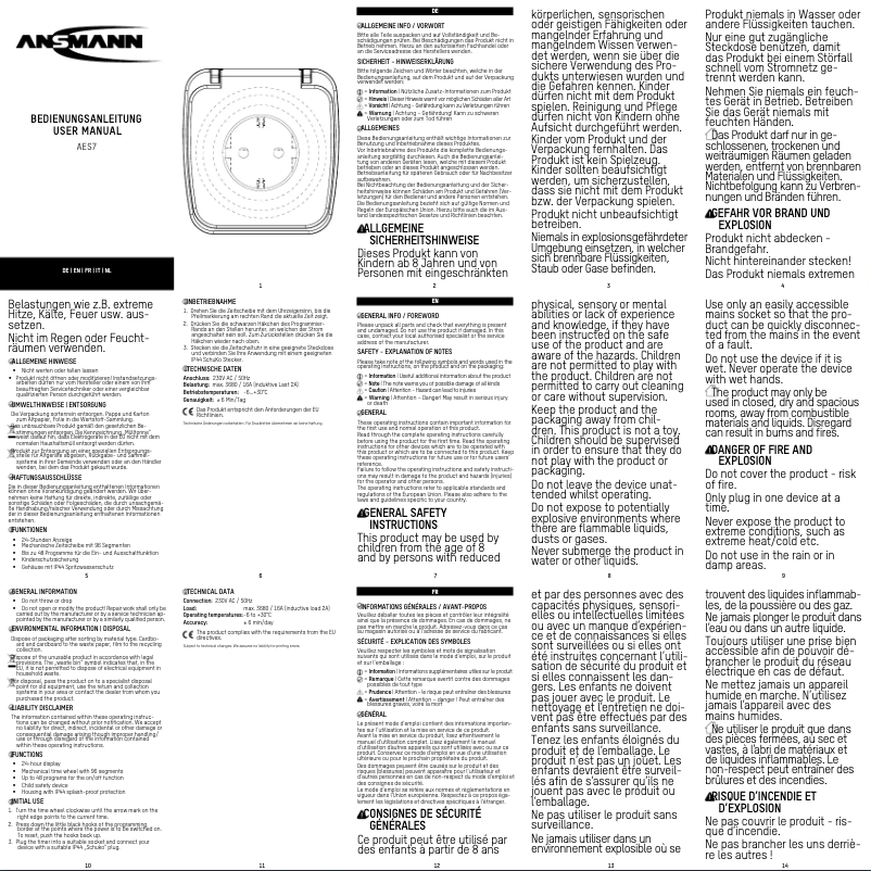 Image de la première page du manuel de l'appareil AES7