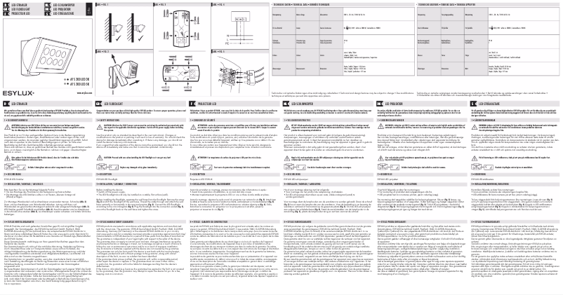 Página 1 del manual Manual de usuario Esylux AF S 300 LED 3K
