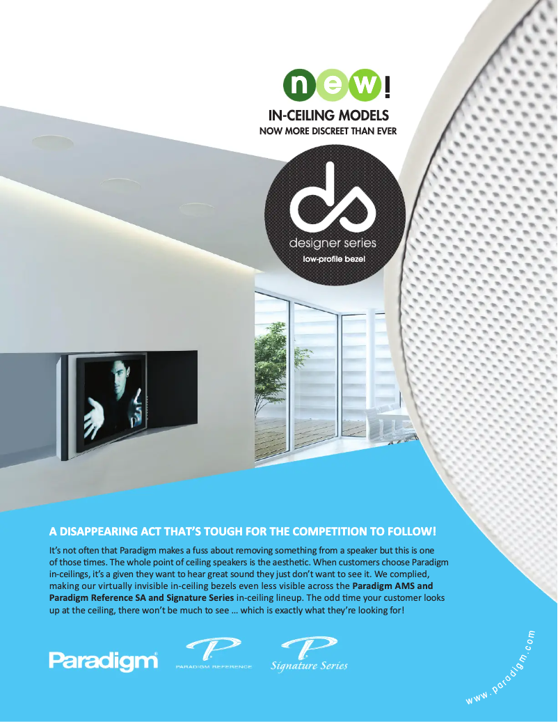 Page 1 of the manual Technical Sheet Paradigm AMS-300