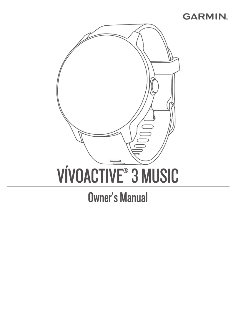 Image de la première page du manuel de l'appareil vívoactive 3 Music