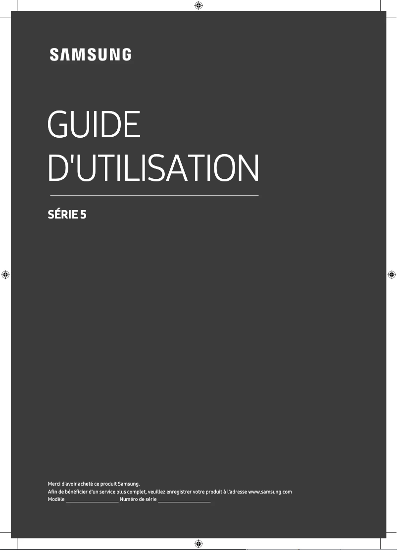 Page 1 de la notice Manuel utilisateur Samsung UA40N5000AU