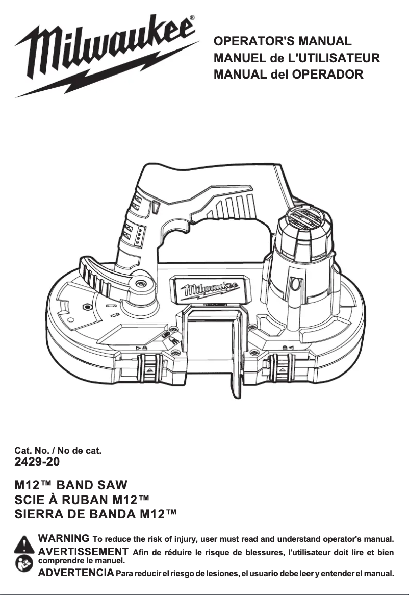 Página 1 del manual Manual de usuario Milwaukee M12 2429-21XC