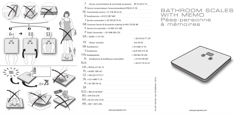 Página 1 del manual Manual de usuario Tefal Atlantis 4 Memo PP3019V0