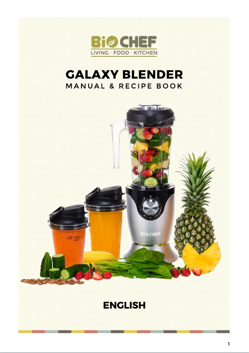 Page n°1 - Manuel utilisateur BioChef Galaxy