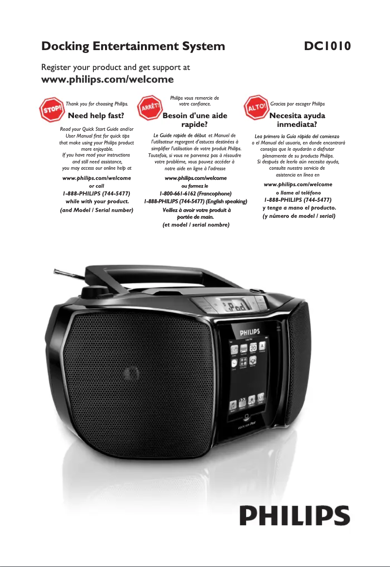 Página 1 del manual Manual de usuario Philips DC1010