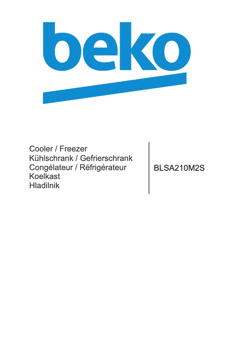 Page n°1 - Manuel utilisateur Beko BLSA 210 M2 S