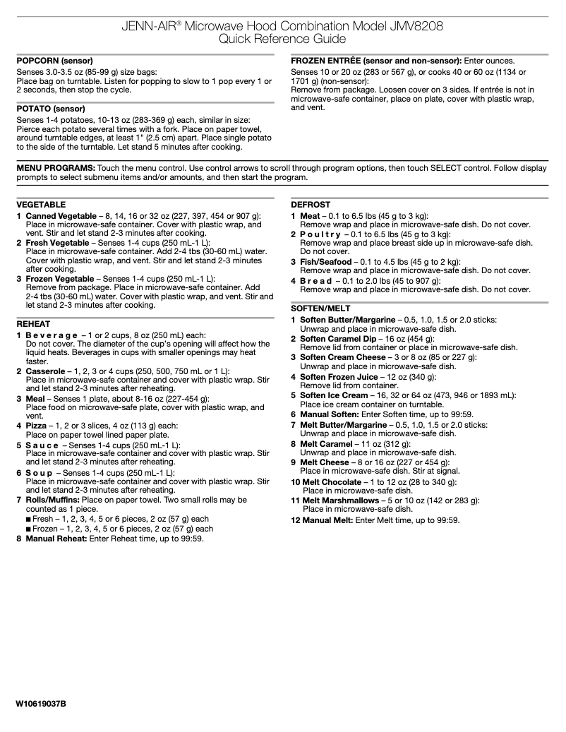 Image de la première page du manuel de l'appareil JMV8208CW