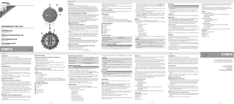 Page n°1 - Manuel utilisateur Powerfix PWL 10 B2
