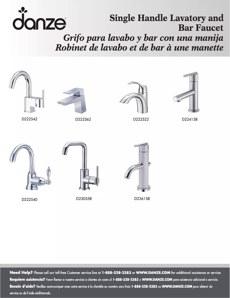 Page n°1 - Manuel utilisateur Danze D224158