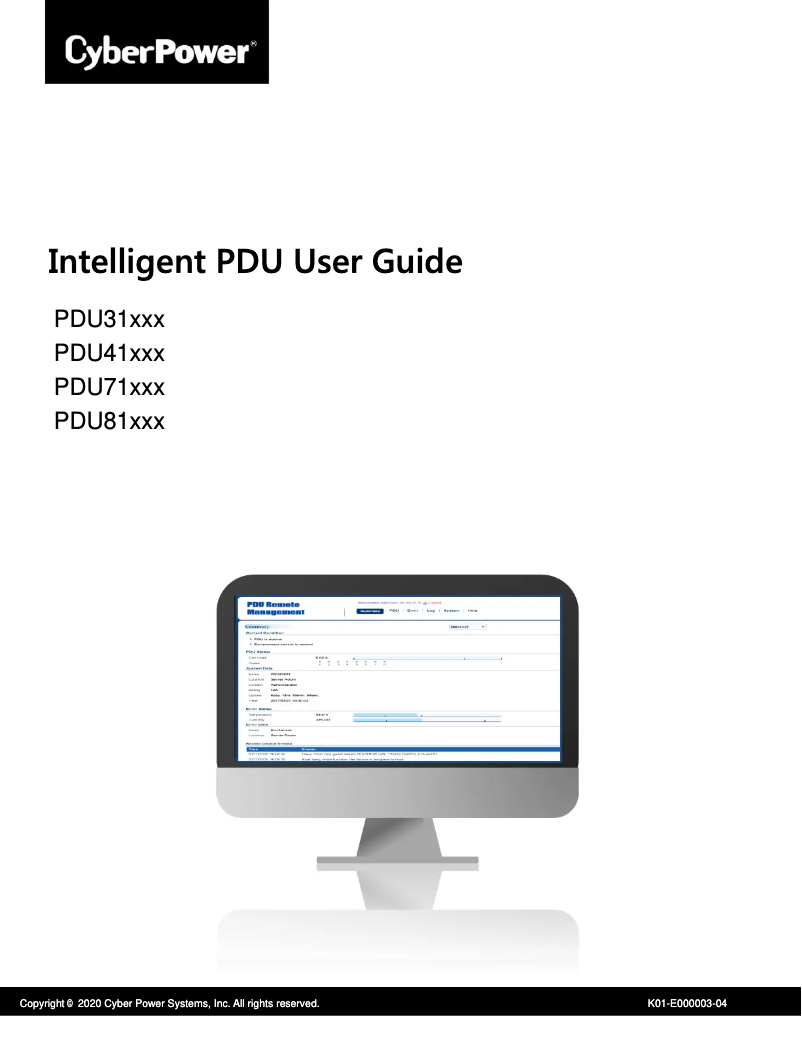 Page n°1 - Manuel utilisateur CyberPower PDU44001