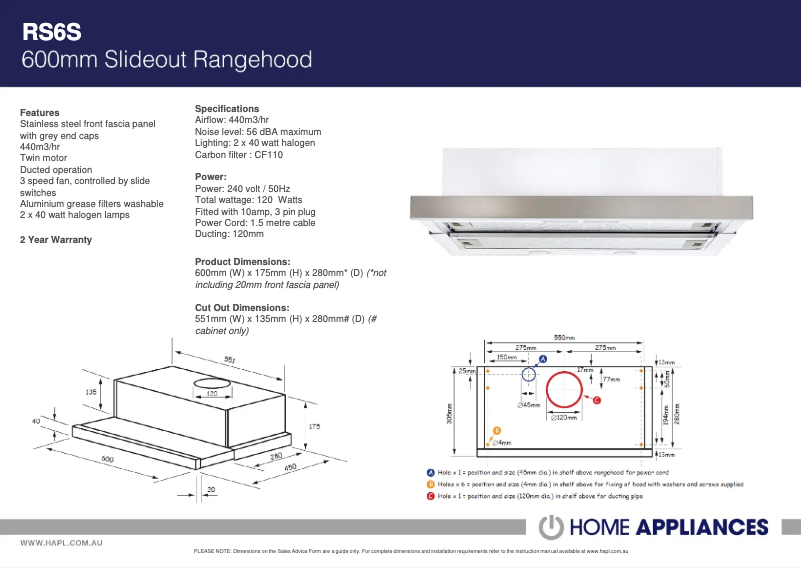 Page 1 de la notice Manuel utilisateur ARC RS6S