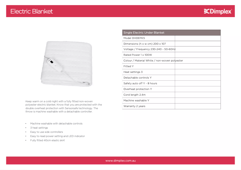 Image de la première page du manuel de l'appareil DHDEPKS