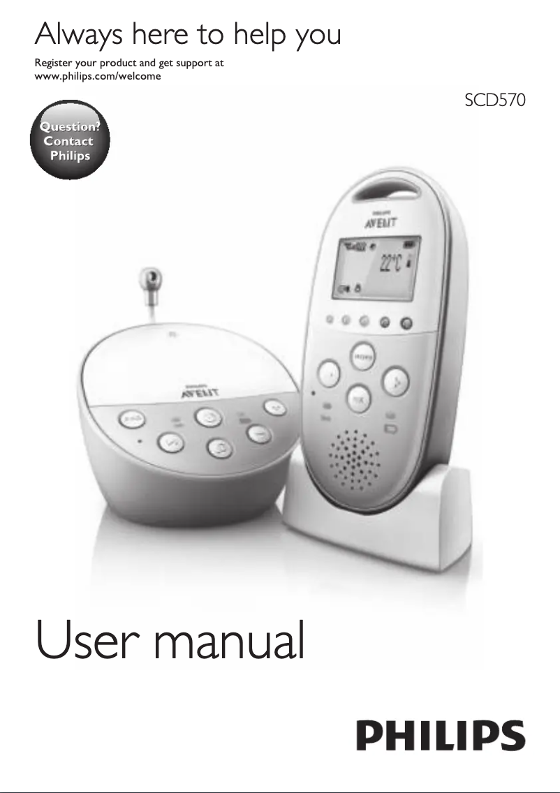Page 1 de la notice Manuel utilisateur Philips AVENT SCD570