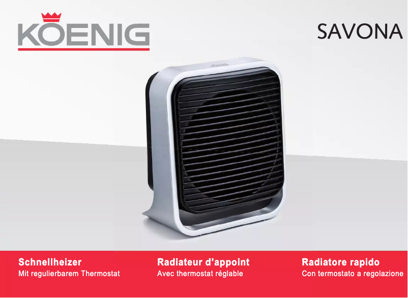 Image de la première page du manuel de l'appareil Savona B06158