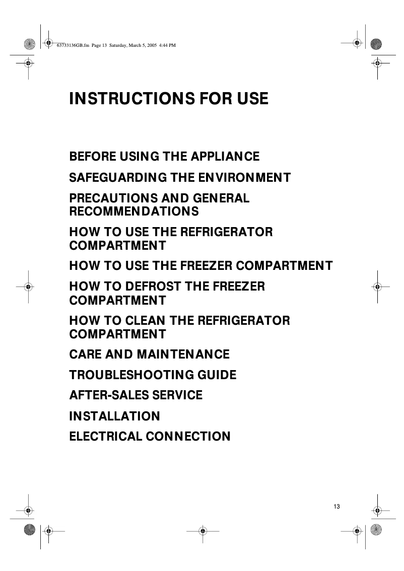 Page 1 de la notice Manuel utilisateur Fagor FiC-36/UK