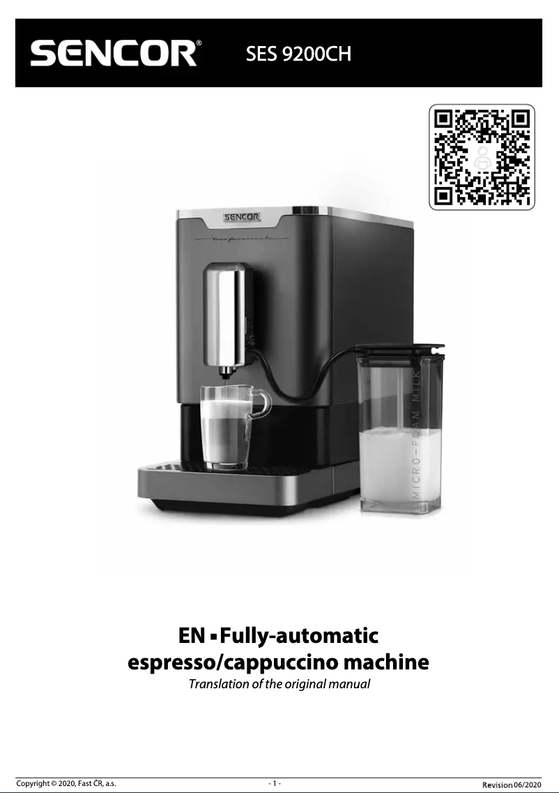 Image de la première page du manuel de l'appareil SES 9200CH