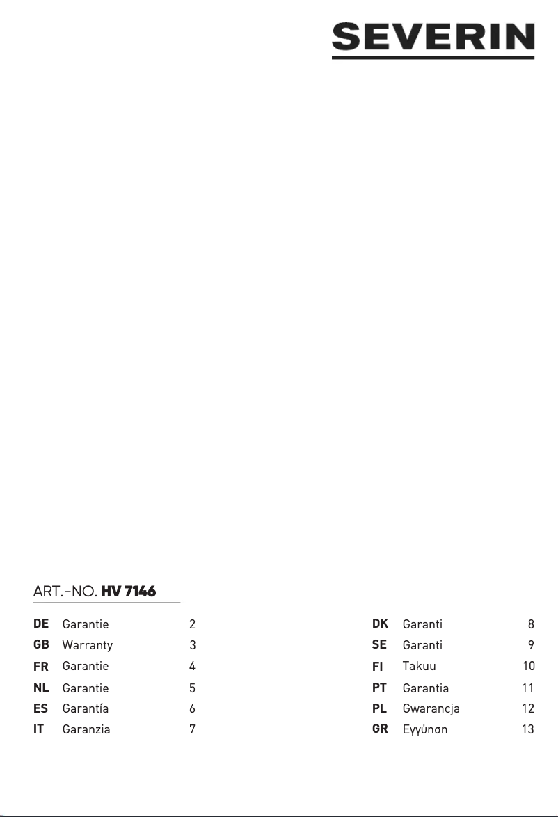 Image de la première page du manuel de l'appareil HV 7146