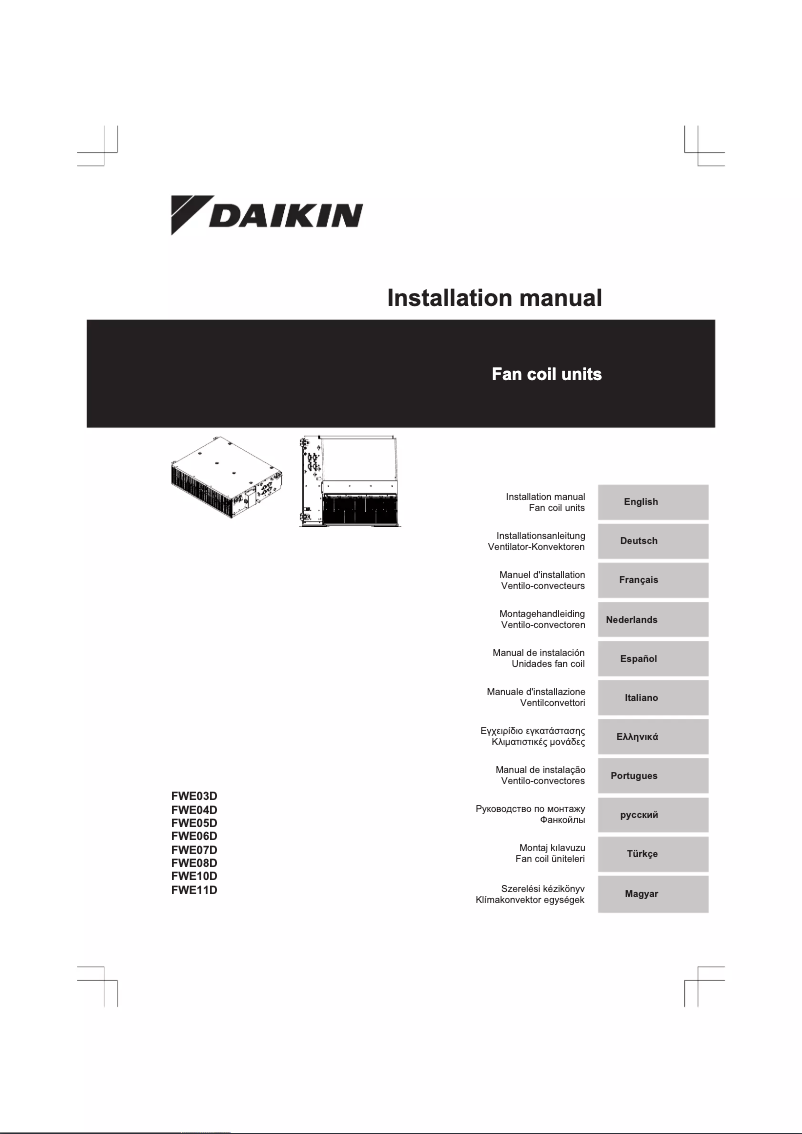 Page 1 de la notice Manuel utilisateur Daikin FWE05DAFN5V3-R