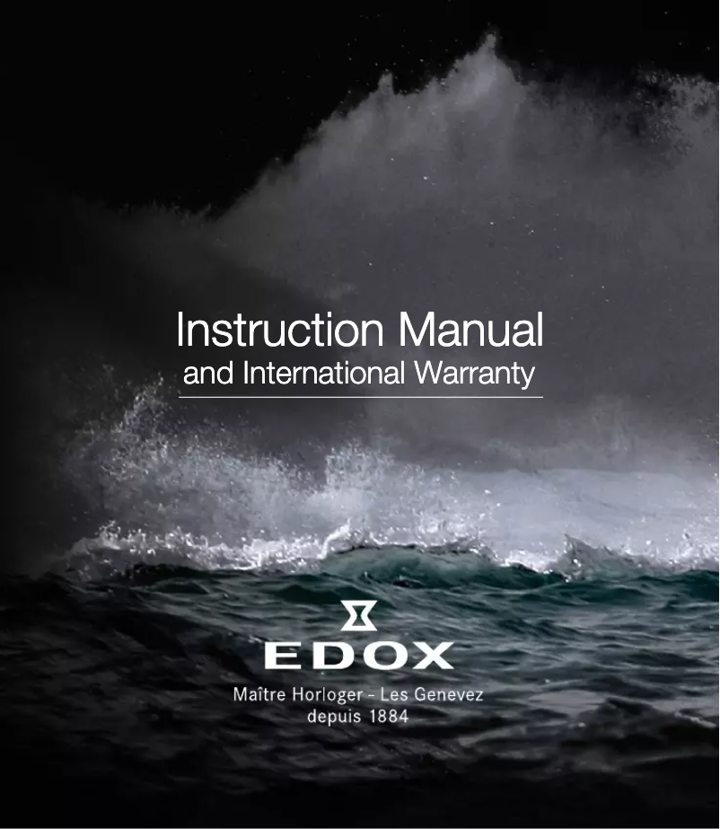 Page n°1 - Manuel utilisateur Edox 62