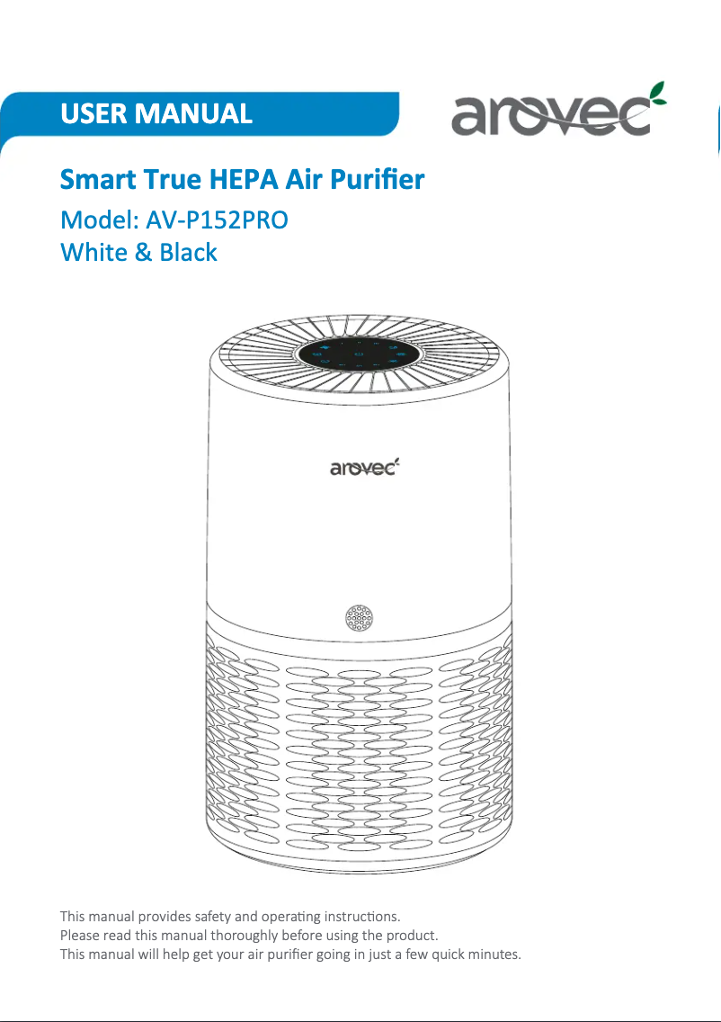 Image de la première page du manuel de l'appareil AV-P152PRO