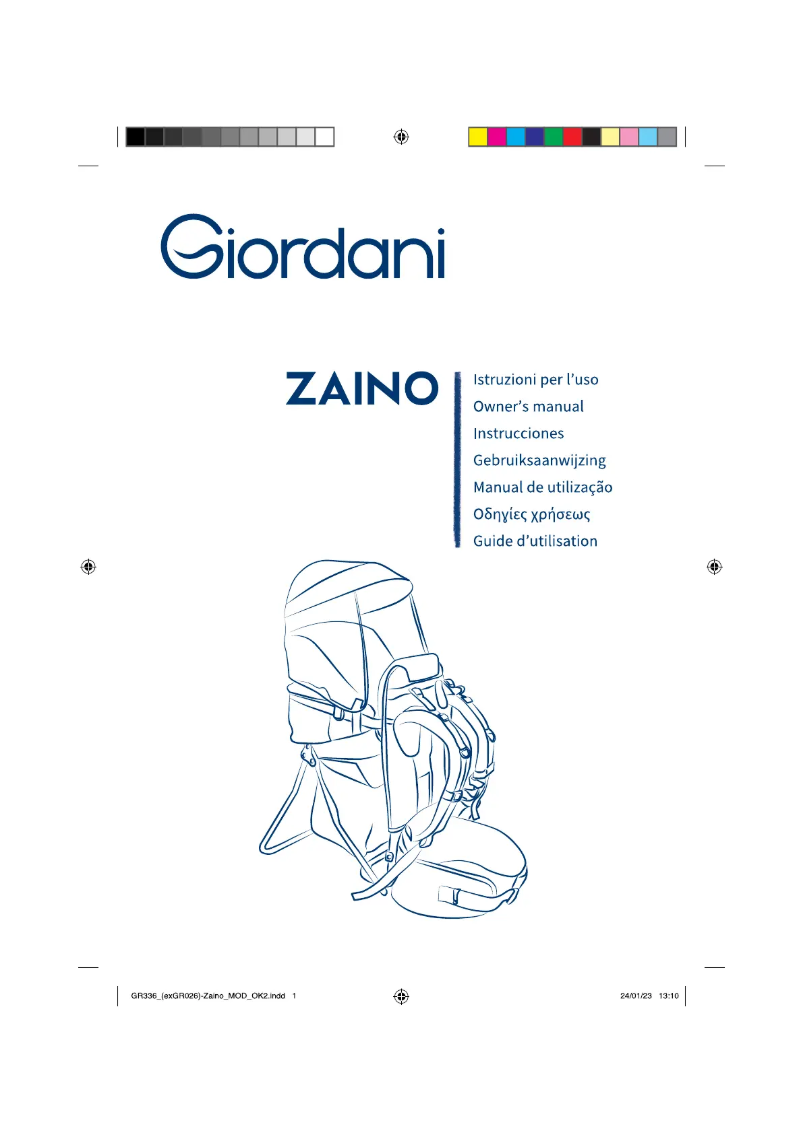 Image de la première page du manuel de l'appareil Zaino