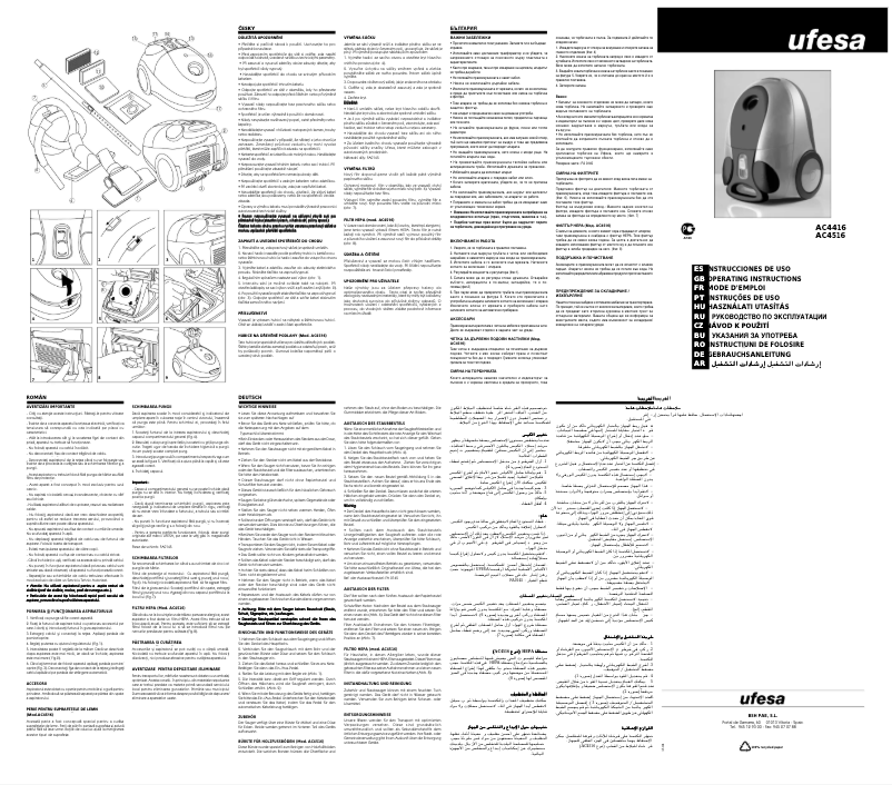 Page n°1 - Manuel utilisateur Ufesa AC4416