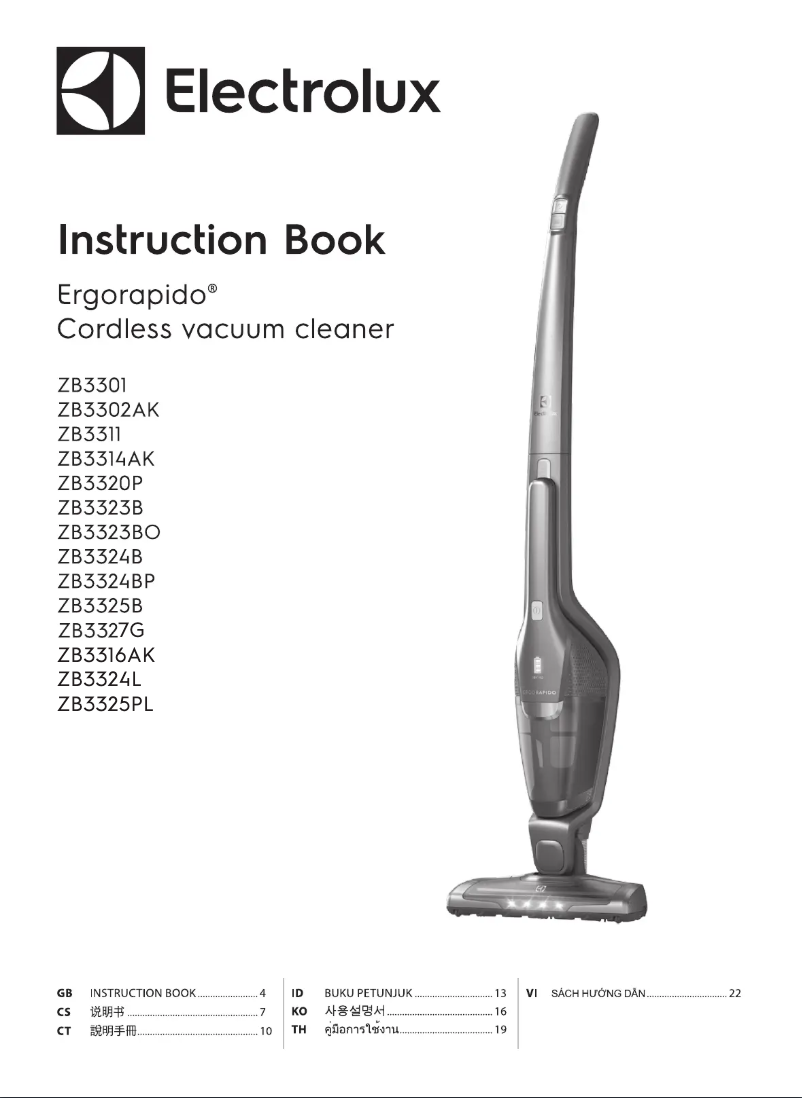 Page n°1 - Manuel utilisateur Electrolux Ergorapido ZB3314AK