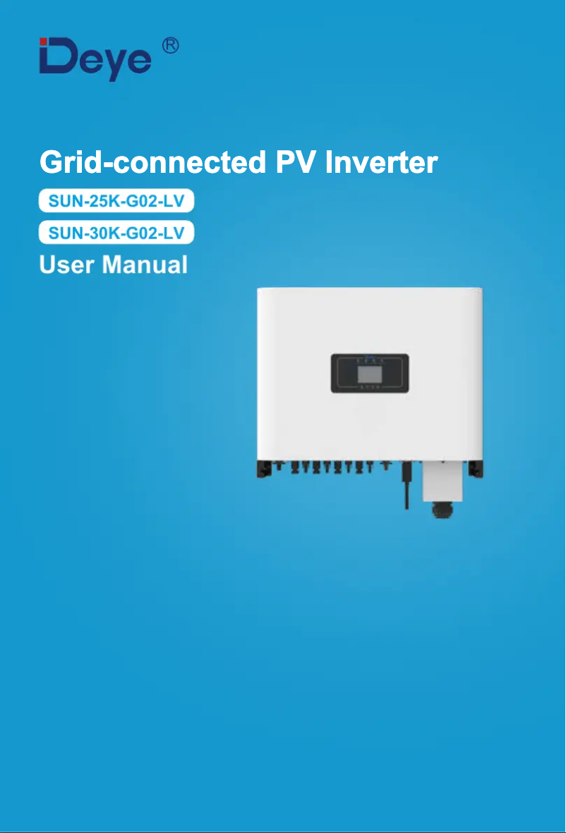 Imagen de la primera página del manual del dispositivo SUN-20K-G-LV