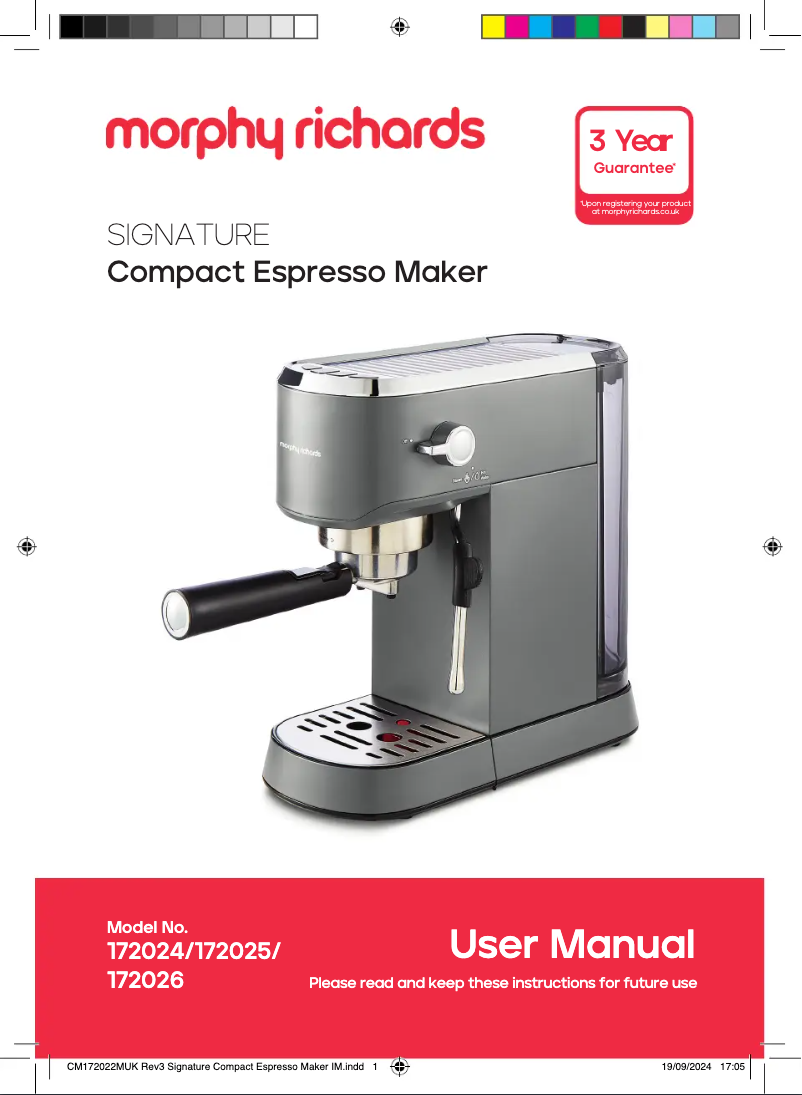 Page 1 de la notice Manuel utilisateur Morphy Richards 172022